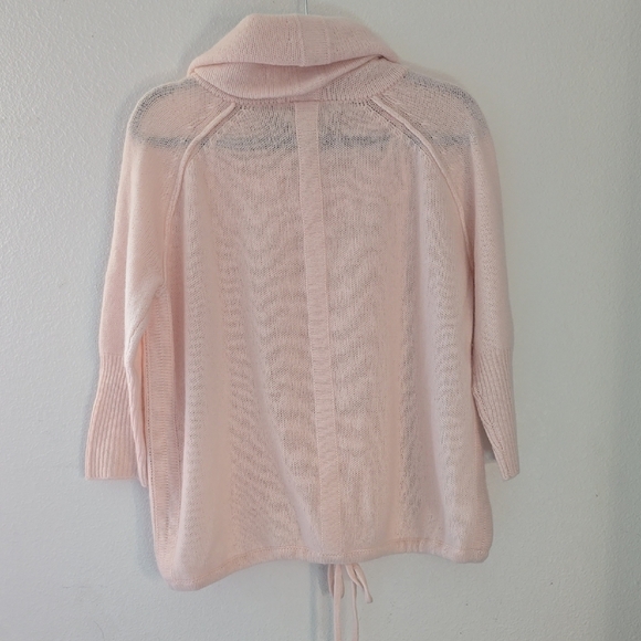 Max Studio Pink Cowl Neck Sweater with Cable Knit - Picture 3 of 7